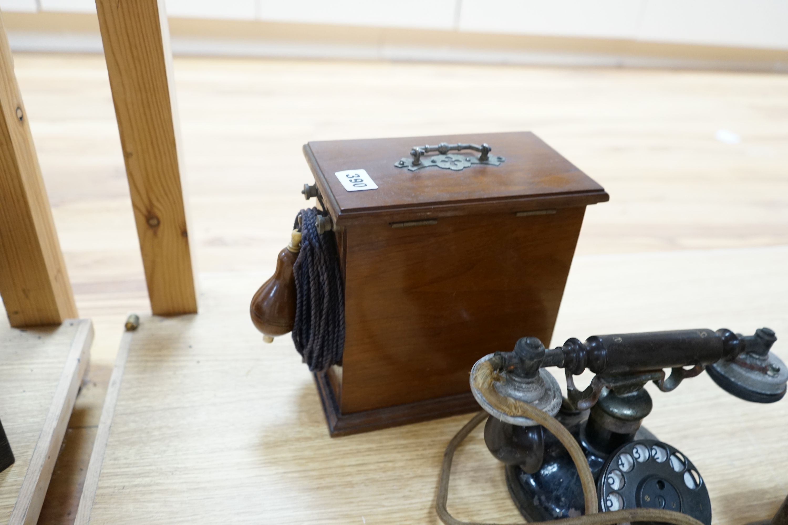 Three vintage telephone sets